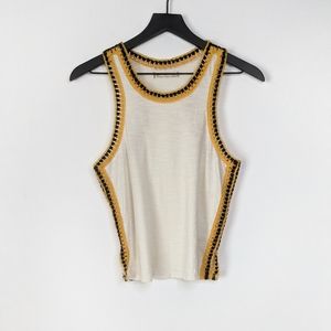 Free People Bora Bora Crochet Trim Racerback Tank